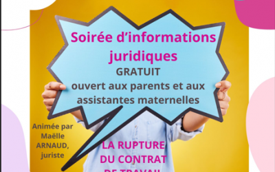 RELAIS PETITE ENFANCE : SOIREE INFORMATION JURIDIQUE 11 juin 2025