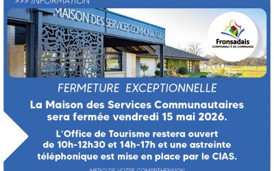 Fermeture exceptionnelle de la Maison des Services Communautaires