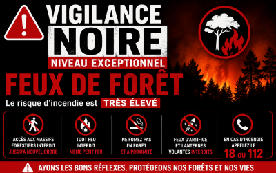 VIGILANCE NOIRE – RISQUE FEUX DE FORÊT EN GIRONDE